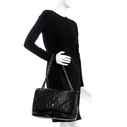 Chanel Grained Calfskin Large Natural Beauty Flap Black 2 of 7