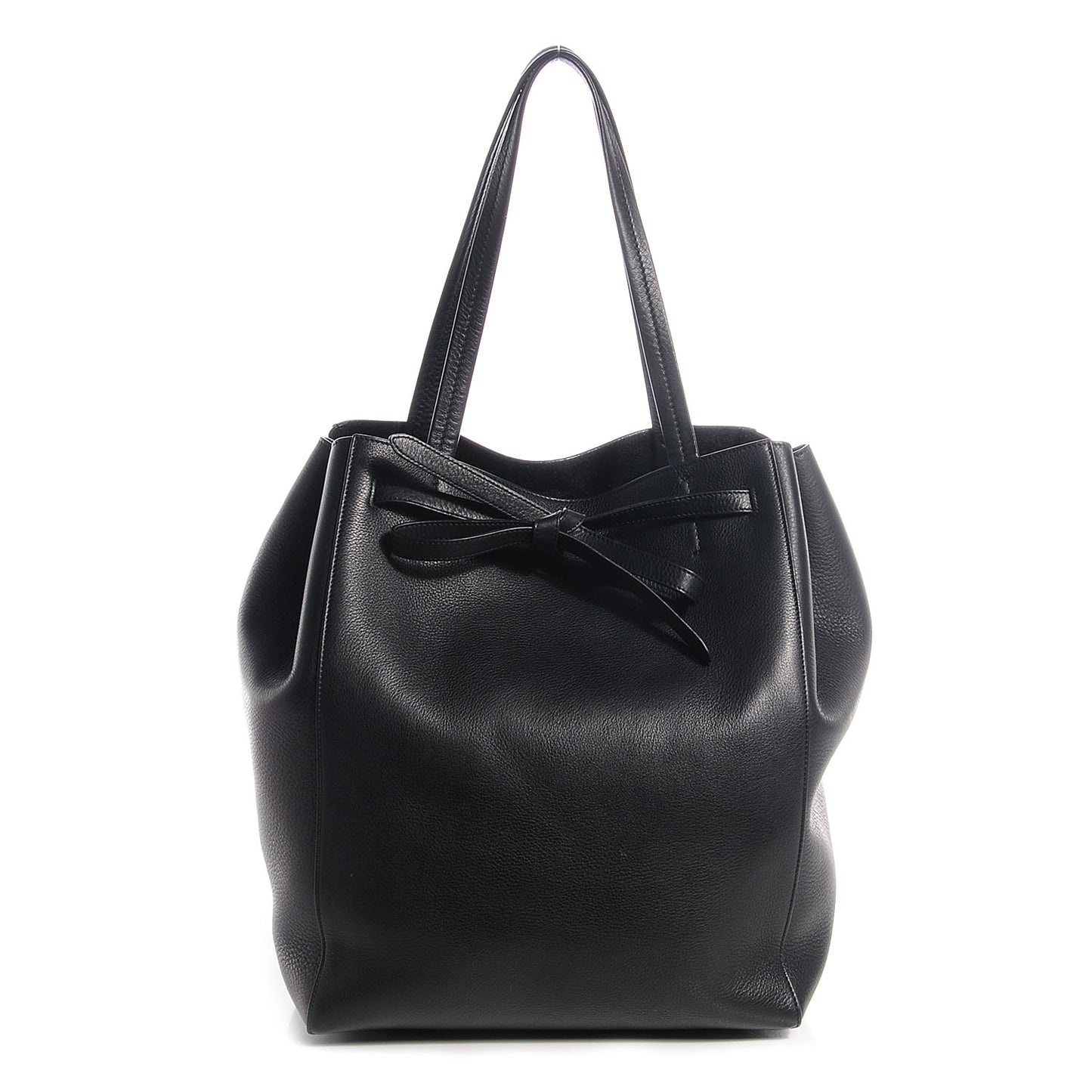 Soft Grained Calfskin Medium Cabas Phantom Black