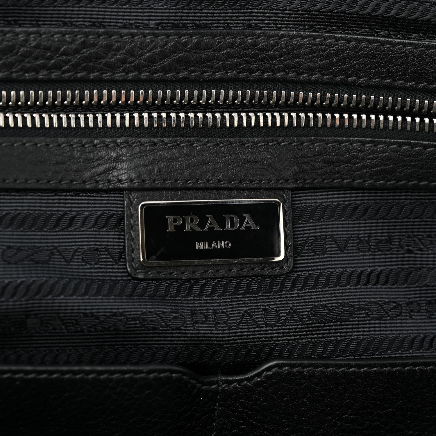 Prada Vitello City Briefcase Black 6 of 10