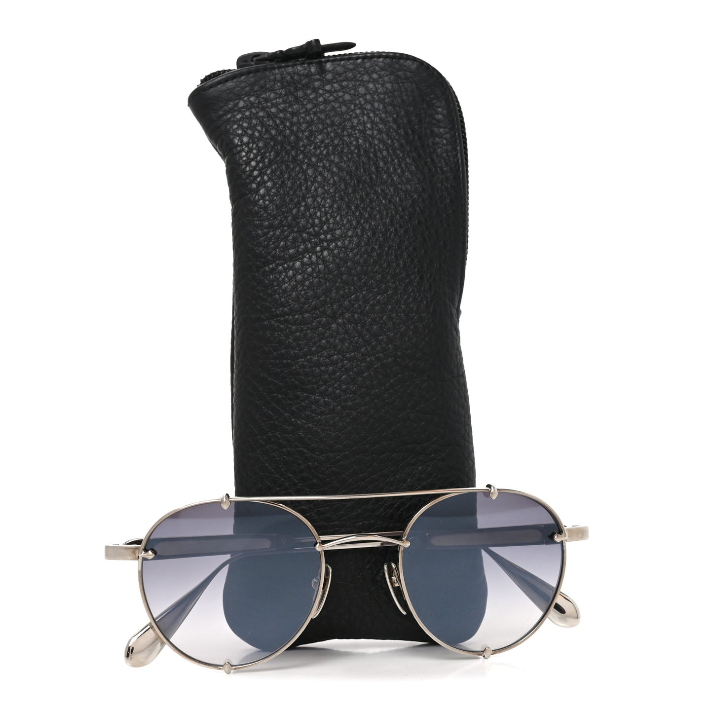 Metal Oralgami Sunglasses White Silver