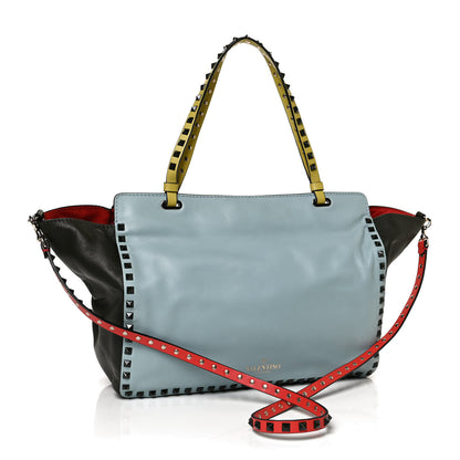 Valentino Garavani Vitello Colorblock Medium Rockstud Tote Multicolor 3 of 11