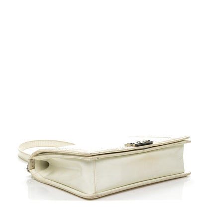 Chanel Glazed Calfskin Large Boy Flap White 4 of 7