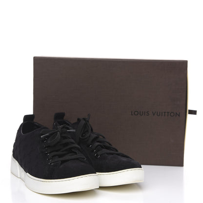 Louis Vuitton Neoprene Suede Embossed Monogram Stellar Low Top Sneakers 35.5 Black 9 of 9