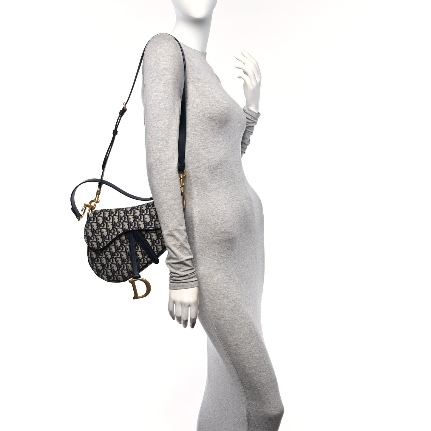 Oblique Saddle Bag With Strap Blue