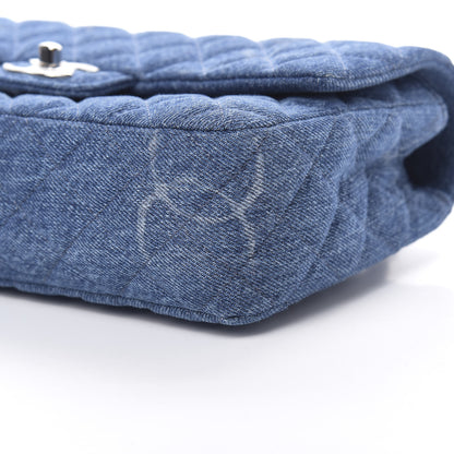 Chanel Denim Quilted CC Print Medium Single Flap Blue 10 of 11