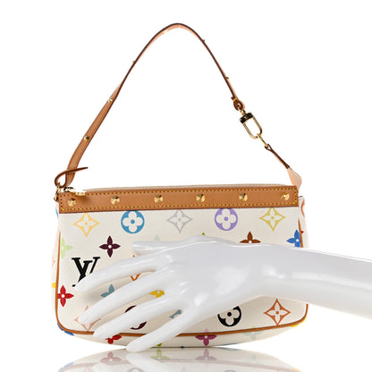 Louis Vuitton Monogram Multicolor Pochette Accessories White 2 of 7