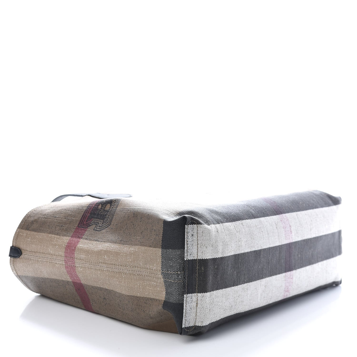 Burberry Coated Canvas Mega Check Medium Doodle Tote Black 4 of 8