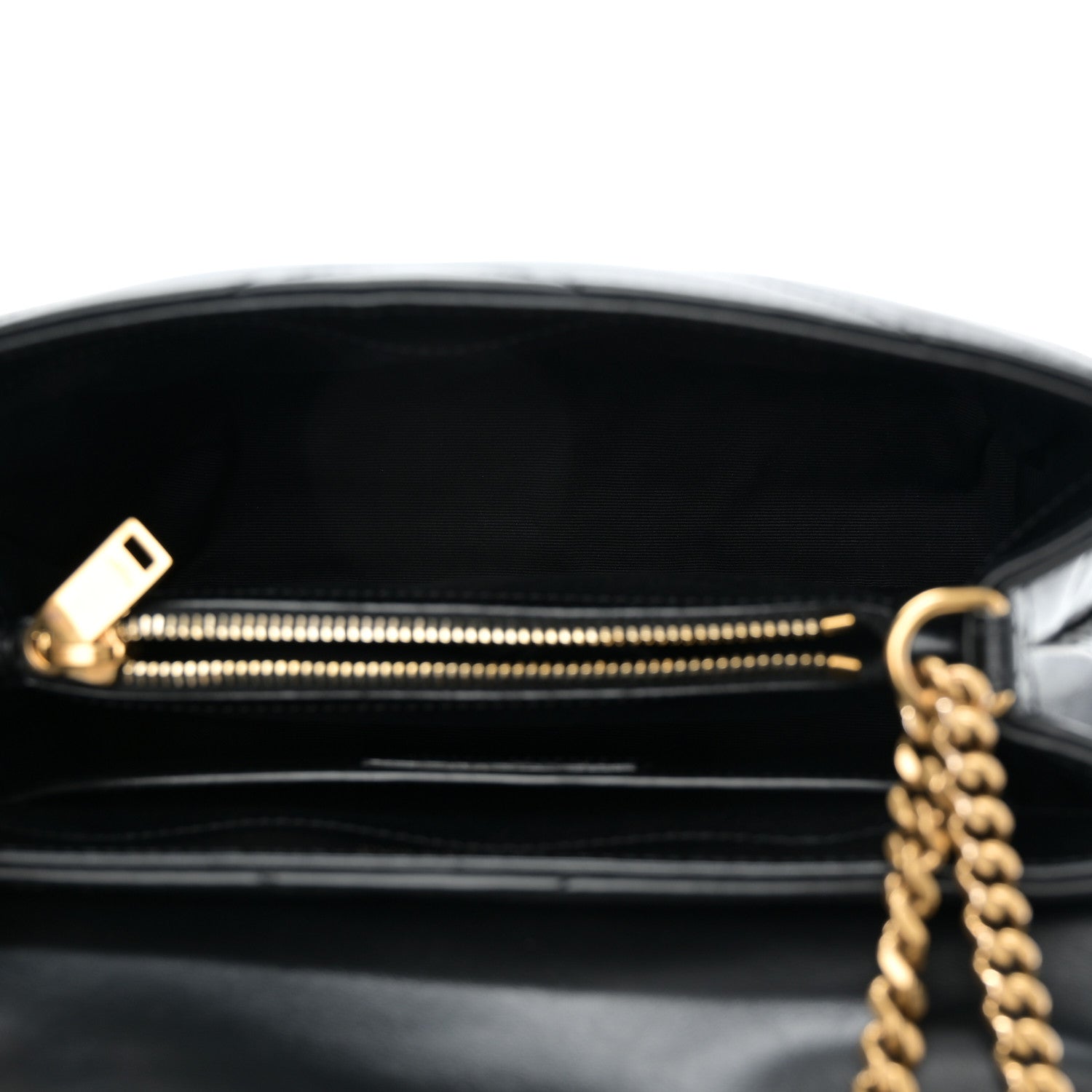 Saint Laurent Calfskin Y Quilted Monogram Small Loulou Chain Satchel Black 5 of 9