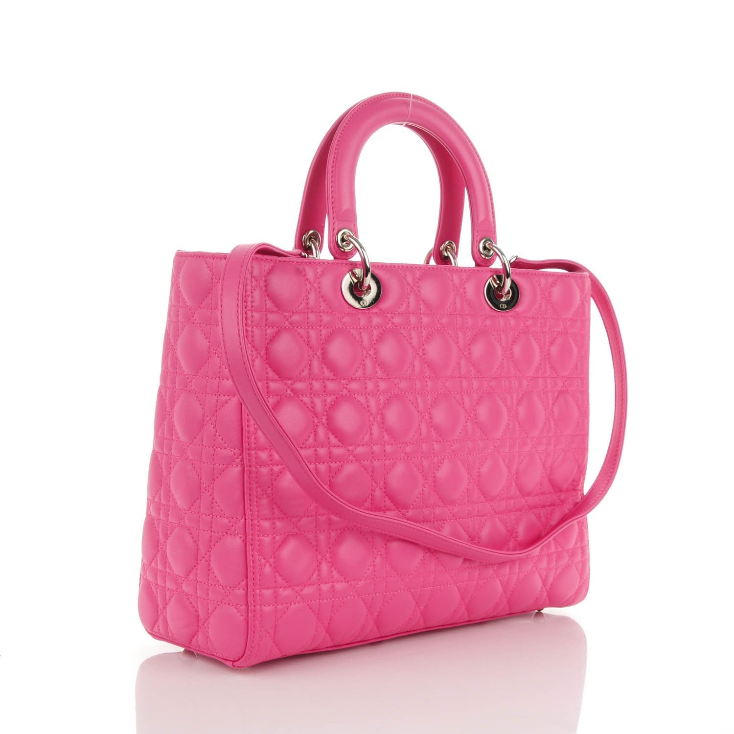 Christian Dior Lambskin Cannage Large Lady Dior Pink 3 of 7