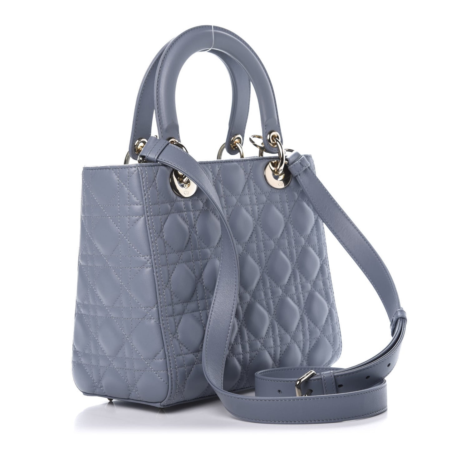 Lambskin Cannage Medium Lady Dior Blue