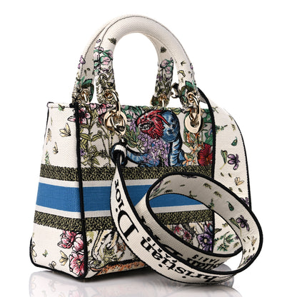 Christian Dior Canvas D-Constellation Embroidered Medium Lady D-Lite Latte Multicolor 3 of 8