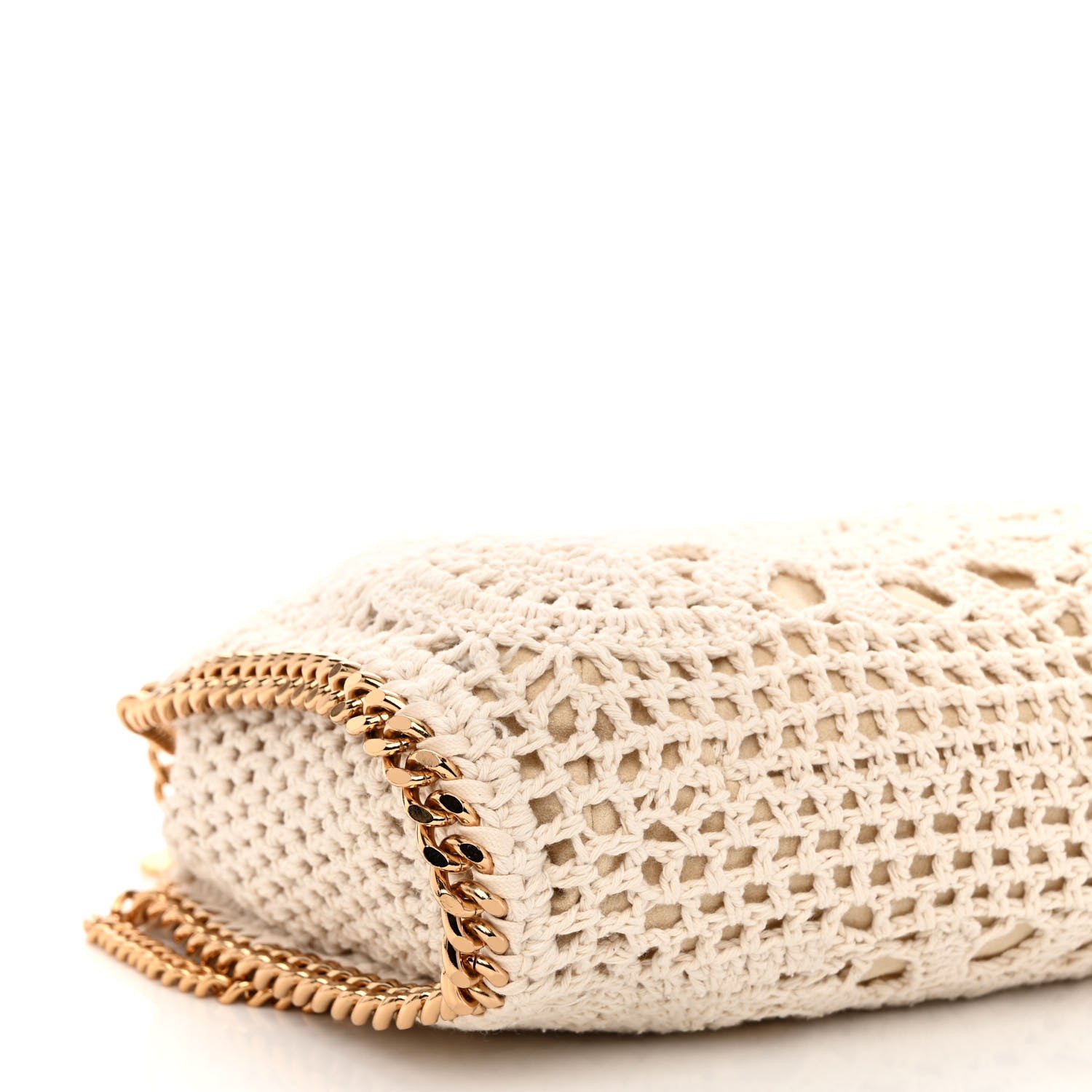 Stella McCartney Cotton Crochet Falabella Ajouree Tote Bag White 9 of 10