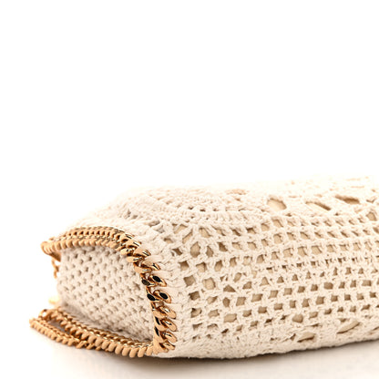 Stella McCartney Cotton Crochet Falabella Ajouree Tote Bag White 9 of 10