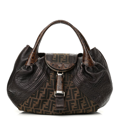 Fendi Zucca Nappa Nuvolata Vitello Tortuga Spy Tobacco Moro 1 of 9