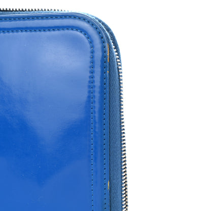 Chanel Vinyl Patent Lipstick Wristlet Wallet Blue 12 of 13