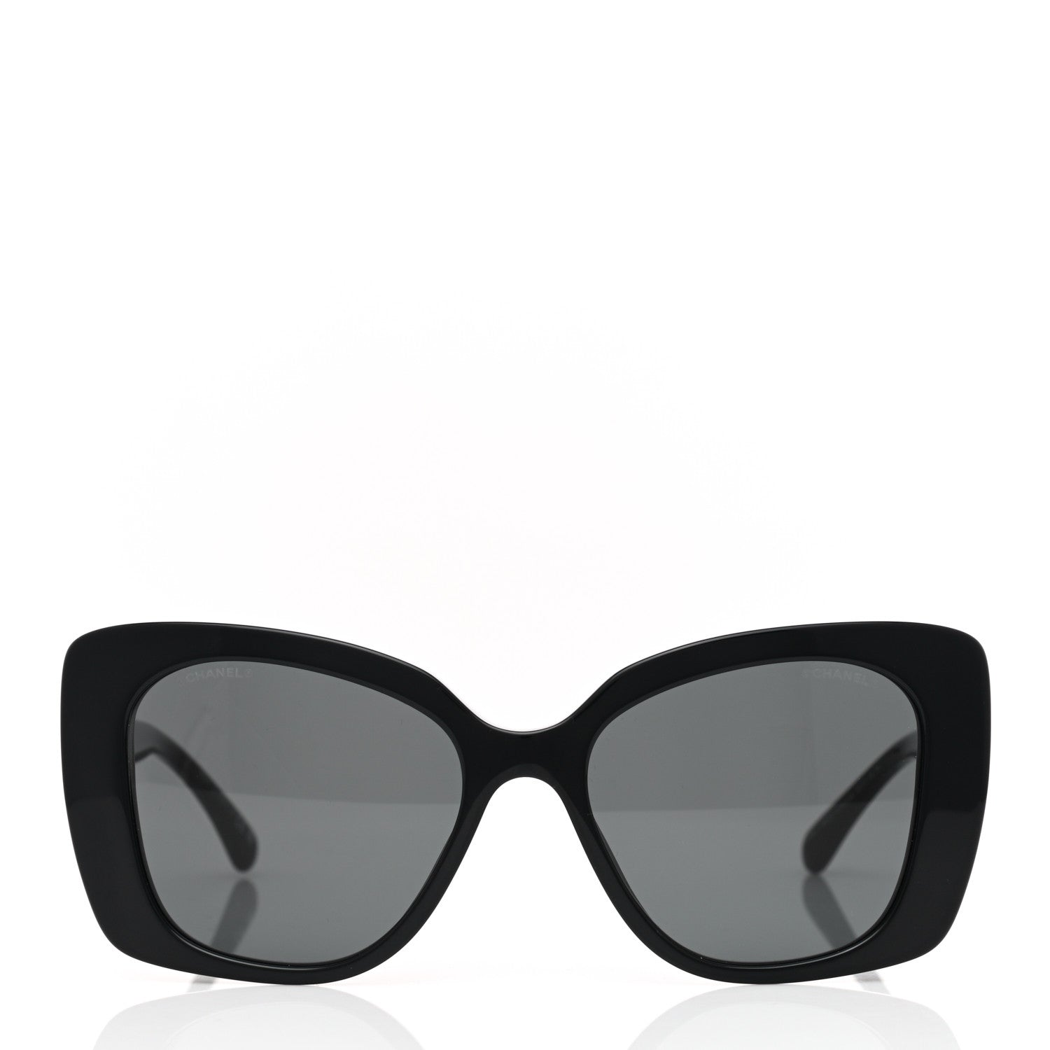 Chanel Acetate Strass Square Sunglasses 5422-B Black White 2 of 7