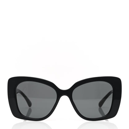 Chanel Acetate Strass Square Sunglasses 5422-B Black White 2 of 7