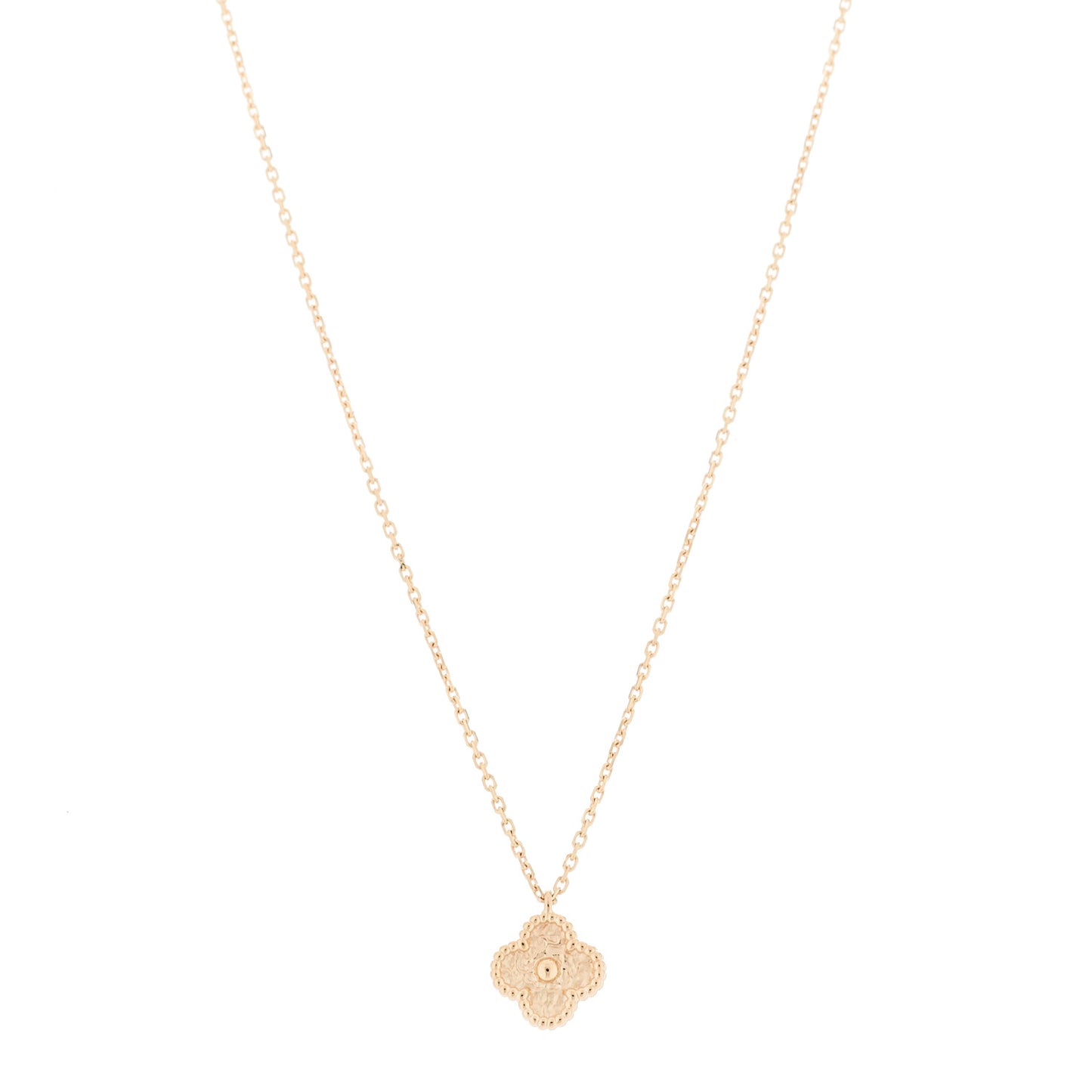 18K Rose Gold Sweet Alhambra Pendant Necklace