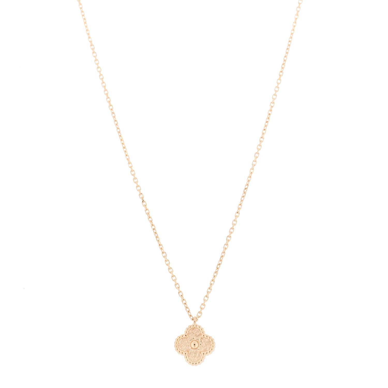Van Cleef & Arpels 18K Rose Gold Sweet Alhambra Pendant Necklace 1 of 7
