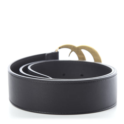 Gucci Moon Calfskin Pearl Double G 40mm Belt 80 32 Black Cream 2 of 5