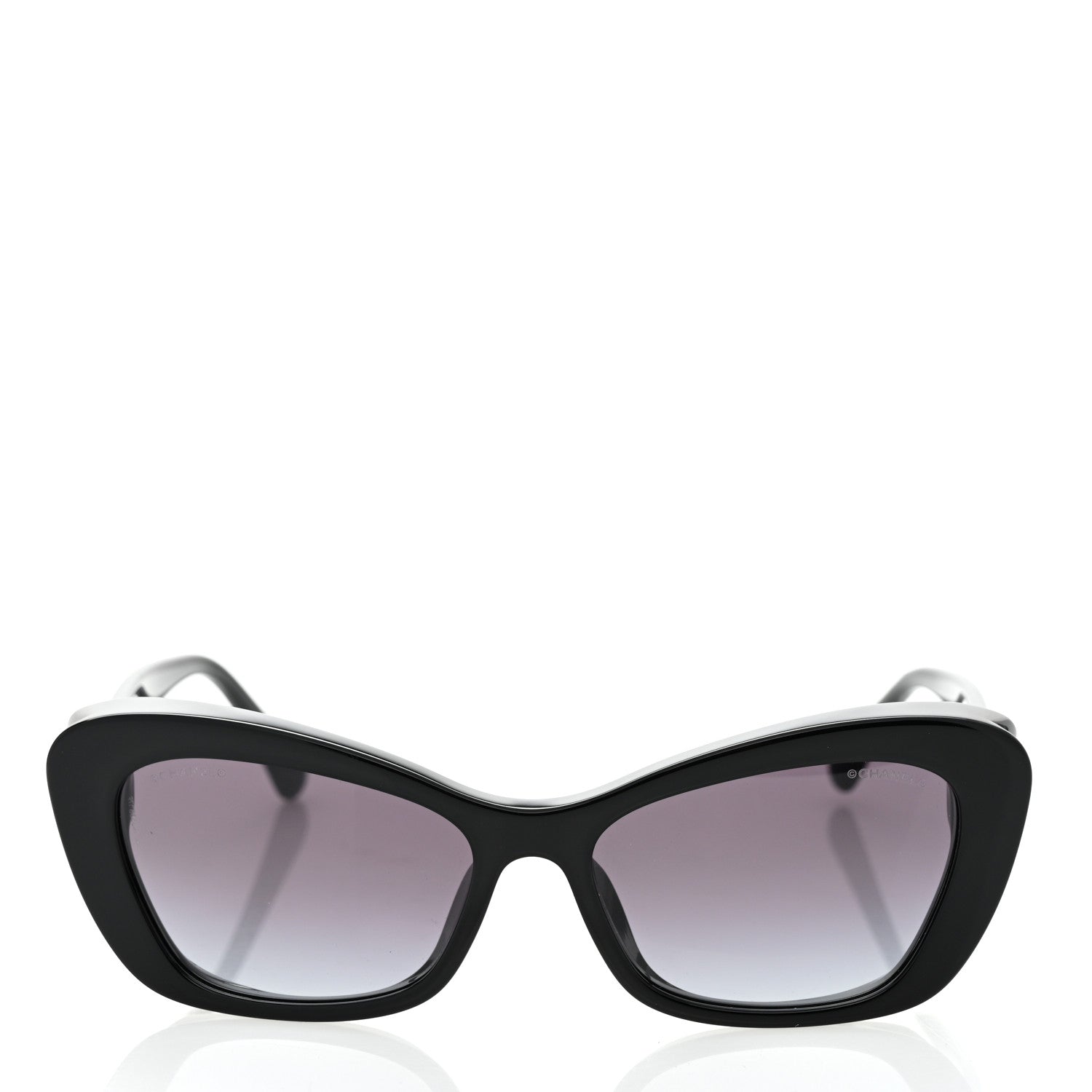 Chanel Acetate Pearl Cat Eye CC Sunglasses 5481-H-A Black 2 of 8