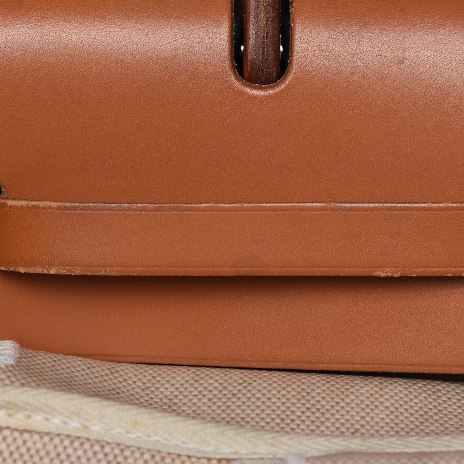 Hermes Toile Vache Calfskin Herbag 30 PM Black Natural 21 of 34