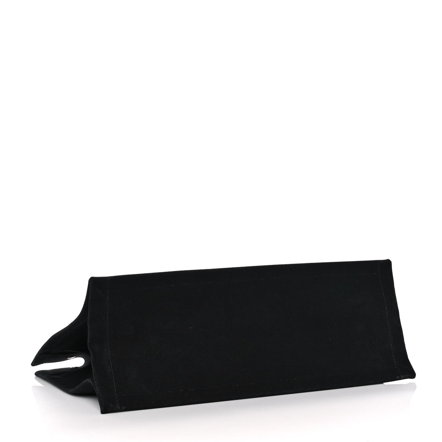 Linen Calfskin Rive Gauche Tote Black