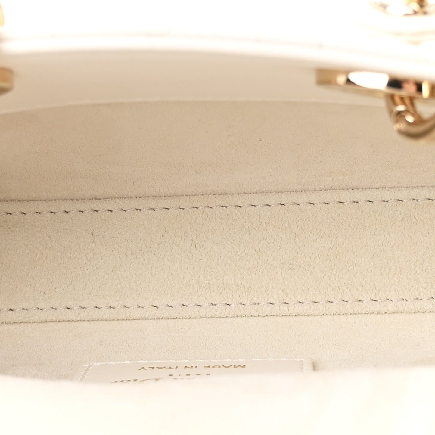Lambskin Cannage Micro Lady D-Joy Latte