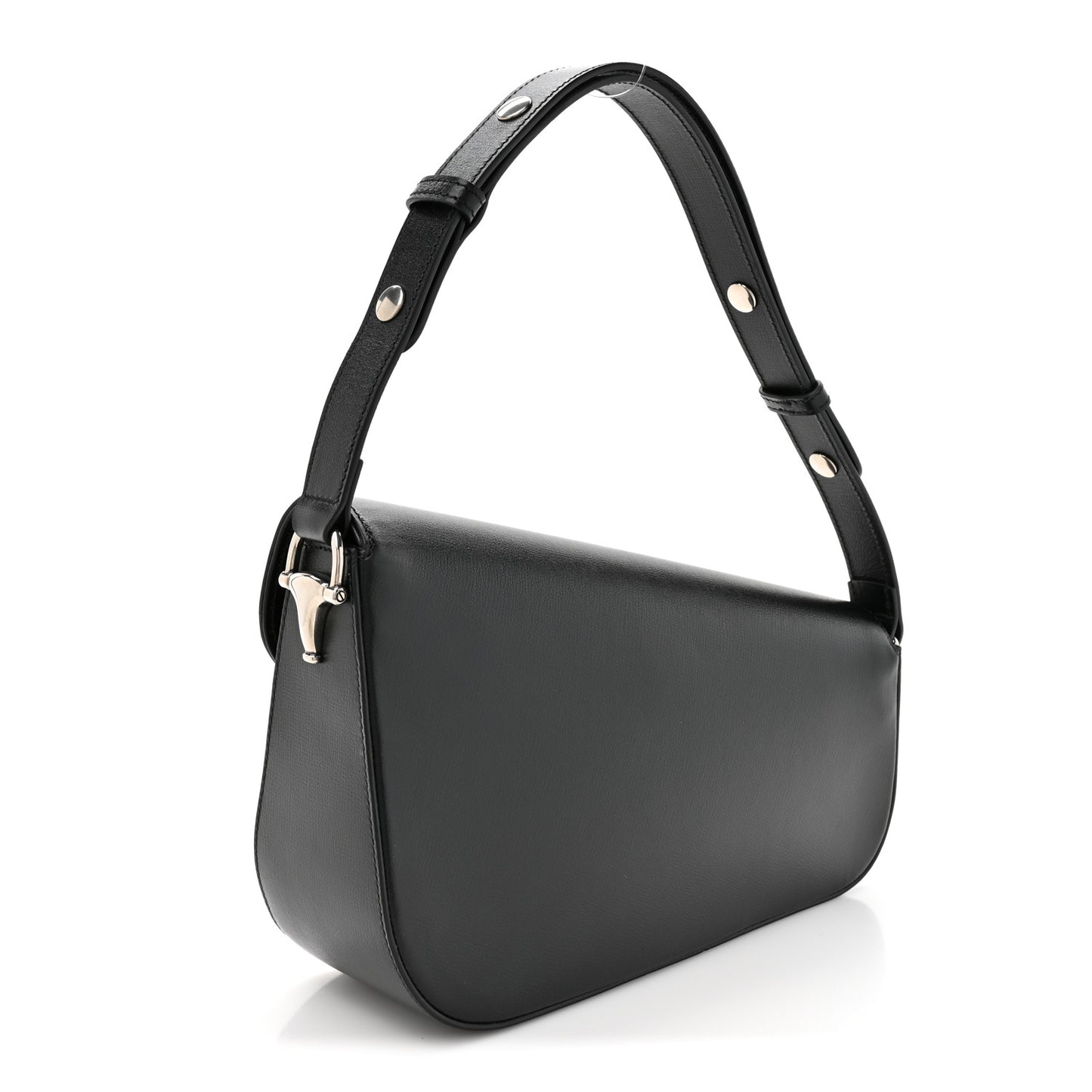 Demetra Small Horsebit 1955 Asymmetric Shoulder Bag Black
