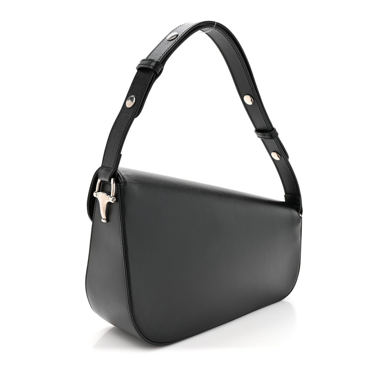 Gucci Demetra Small Horsebit 1955 Asymmetric Shoulder Bag Black 3 of 11