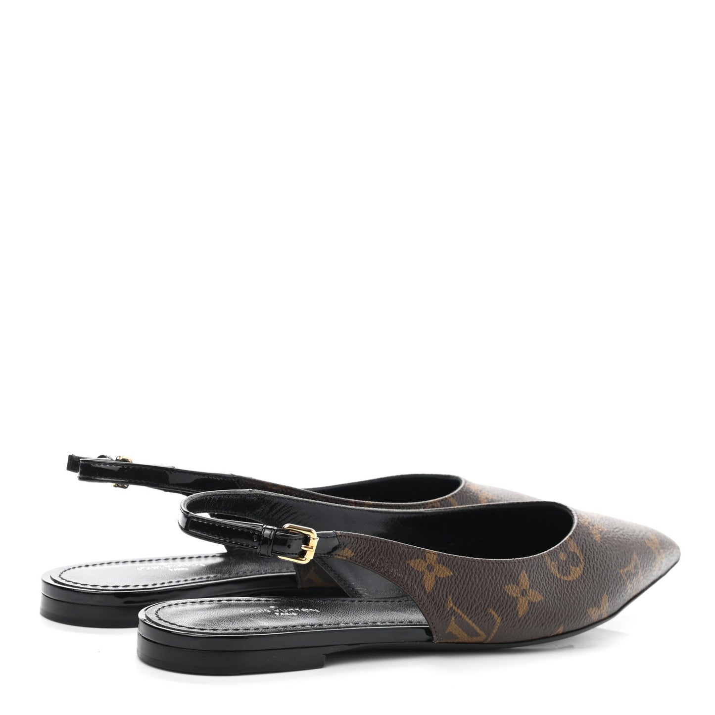 Patent Monogram Cherie Slingback Ballerina Flats 36.5