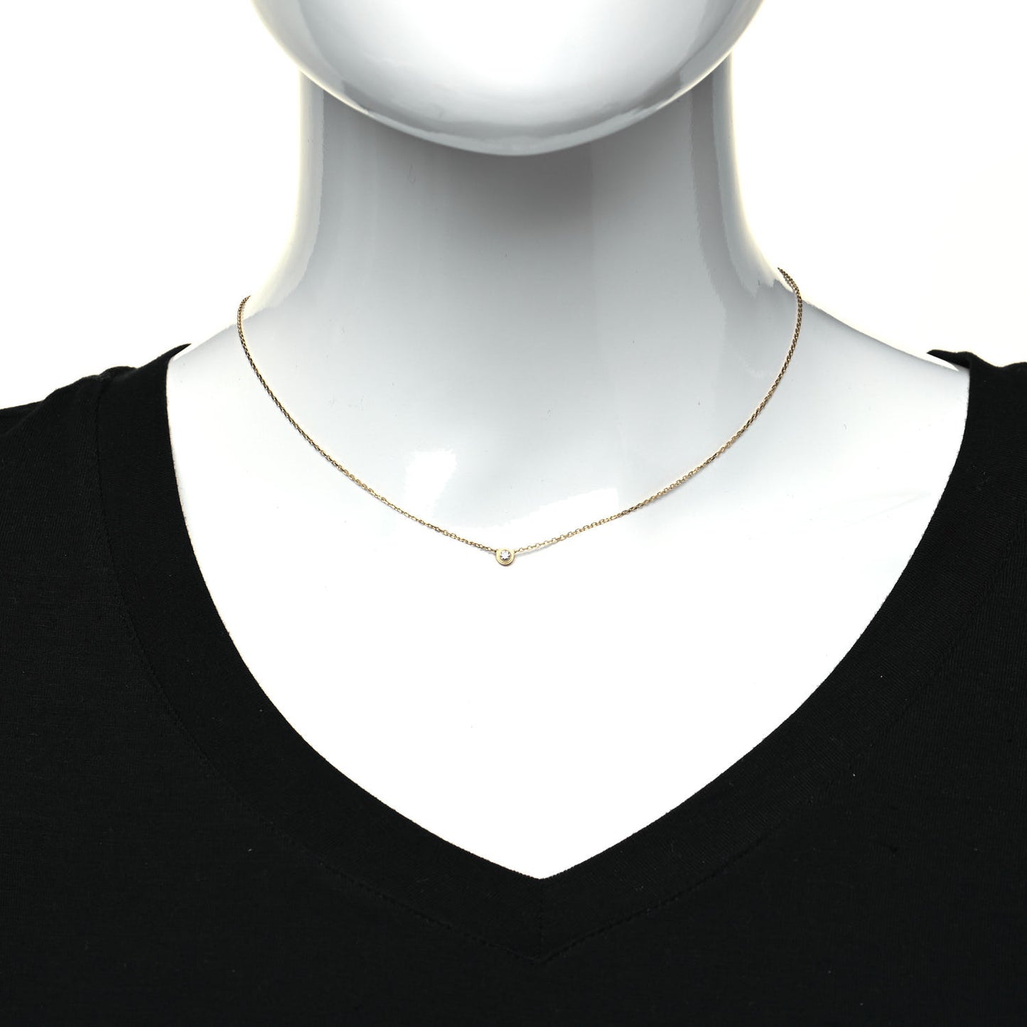18K Yellow Gold Diamond XS D'Amour Pendant Necklace