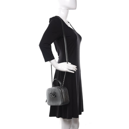 Chanel Metallic Caviar Small Coco Curve Vanity Bag Black Ruthenium 2 of 12