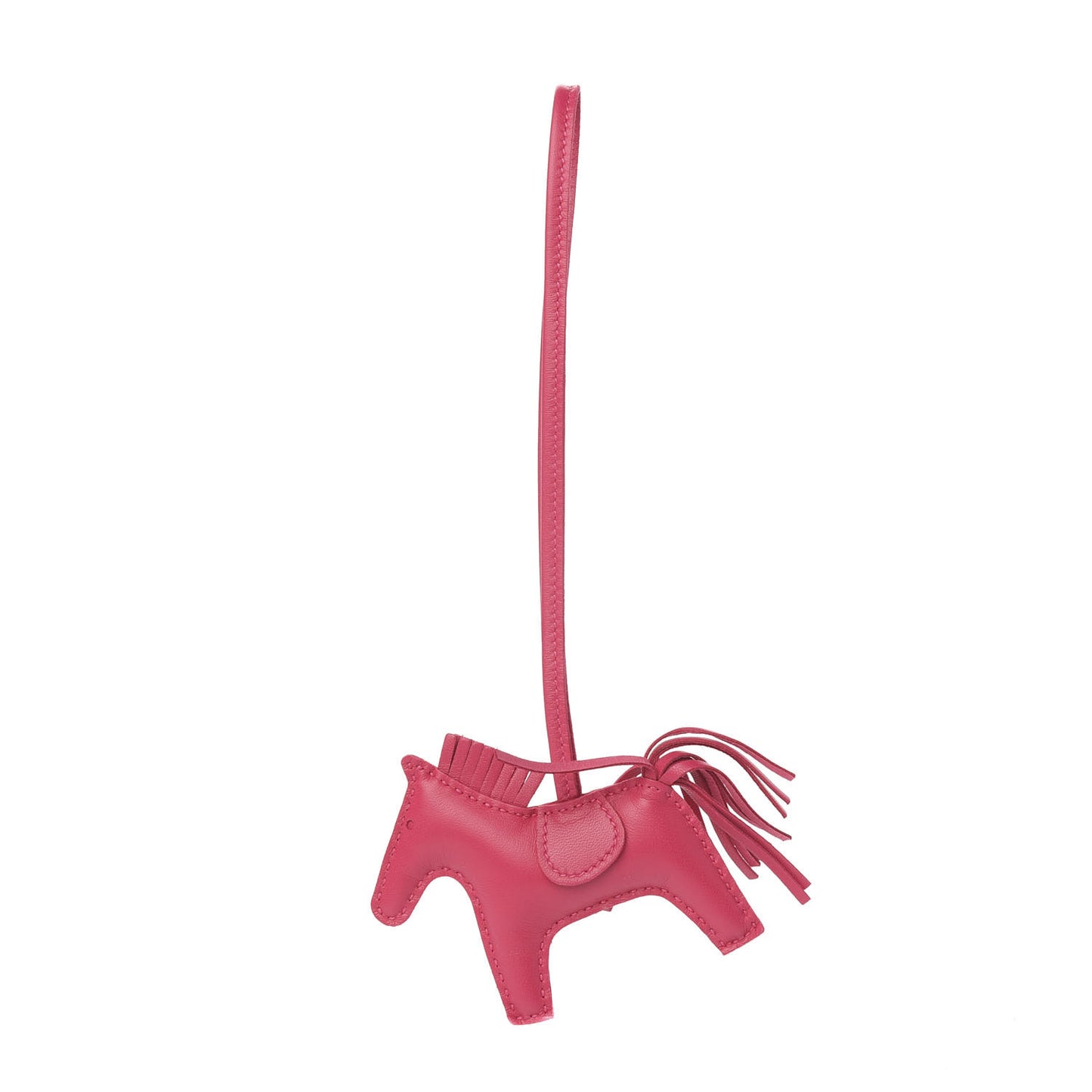 Milo Lambskin Grigri Rodeo Horse Bag Charm PM Rose Mexico