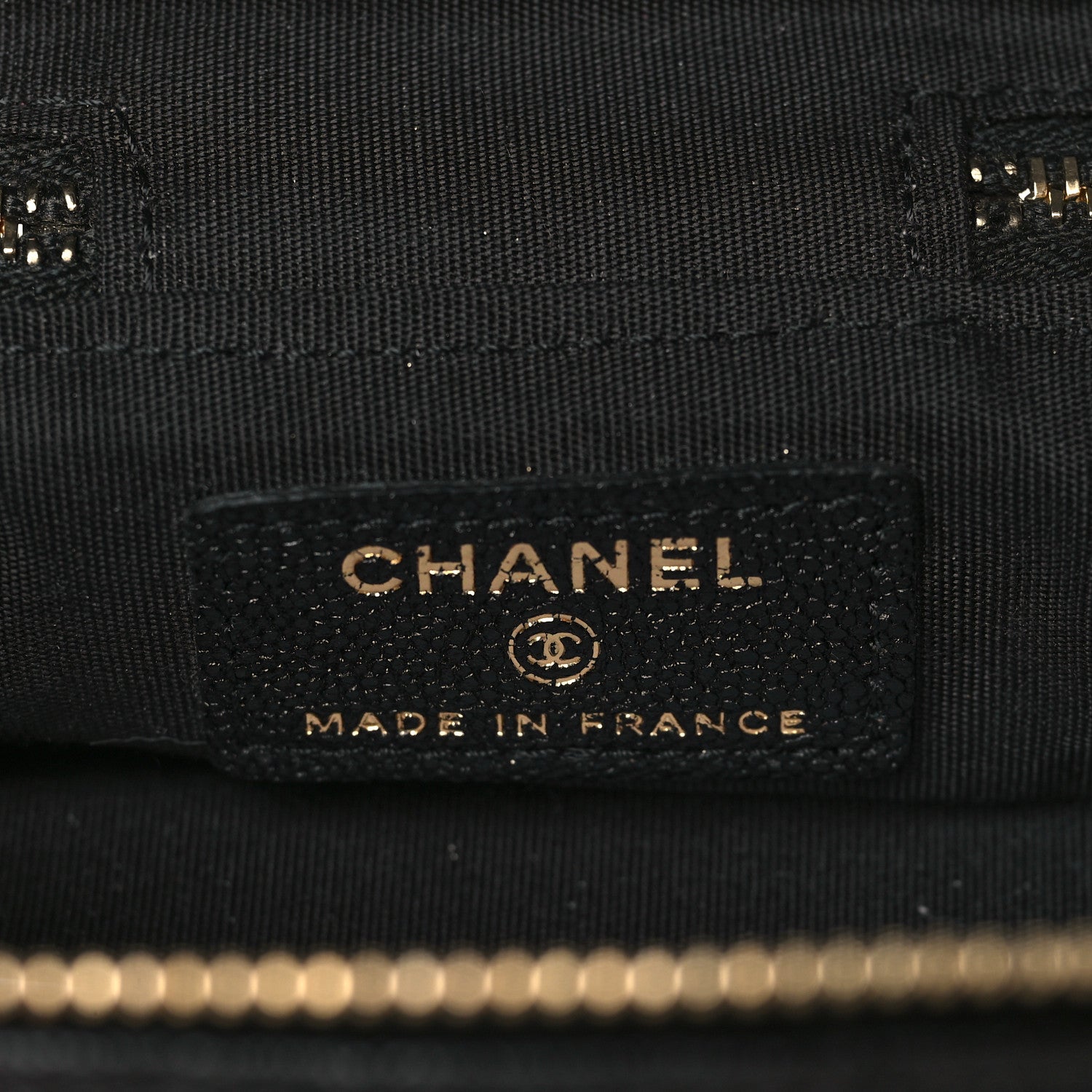 Chanel Caviar Quilted Mini Top Handle Vanity With Chain Black 6 of 9