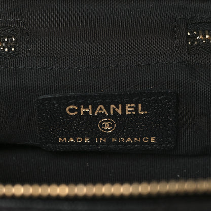 Chanel Caviar Quilted Mini Top Handle Vanity With Chain Black 6 of 9