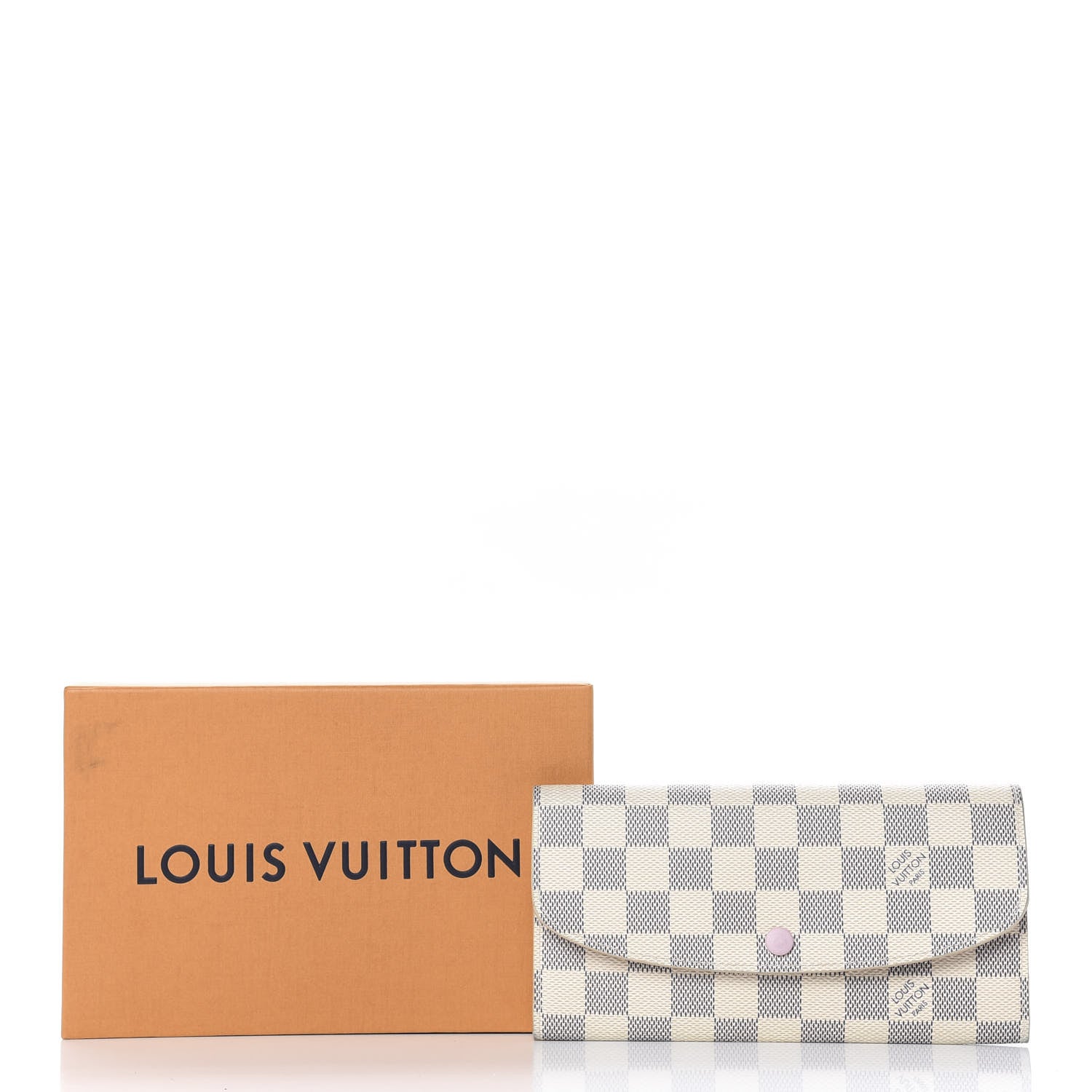 Louis Vuitton Damier Azur Emilie Wallet Rose Ballerine 9 of 9