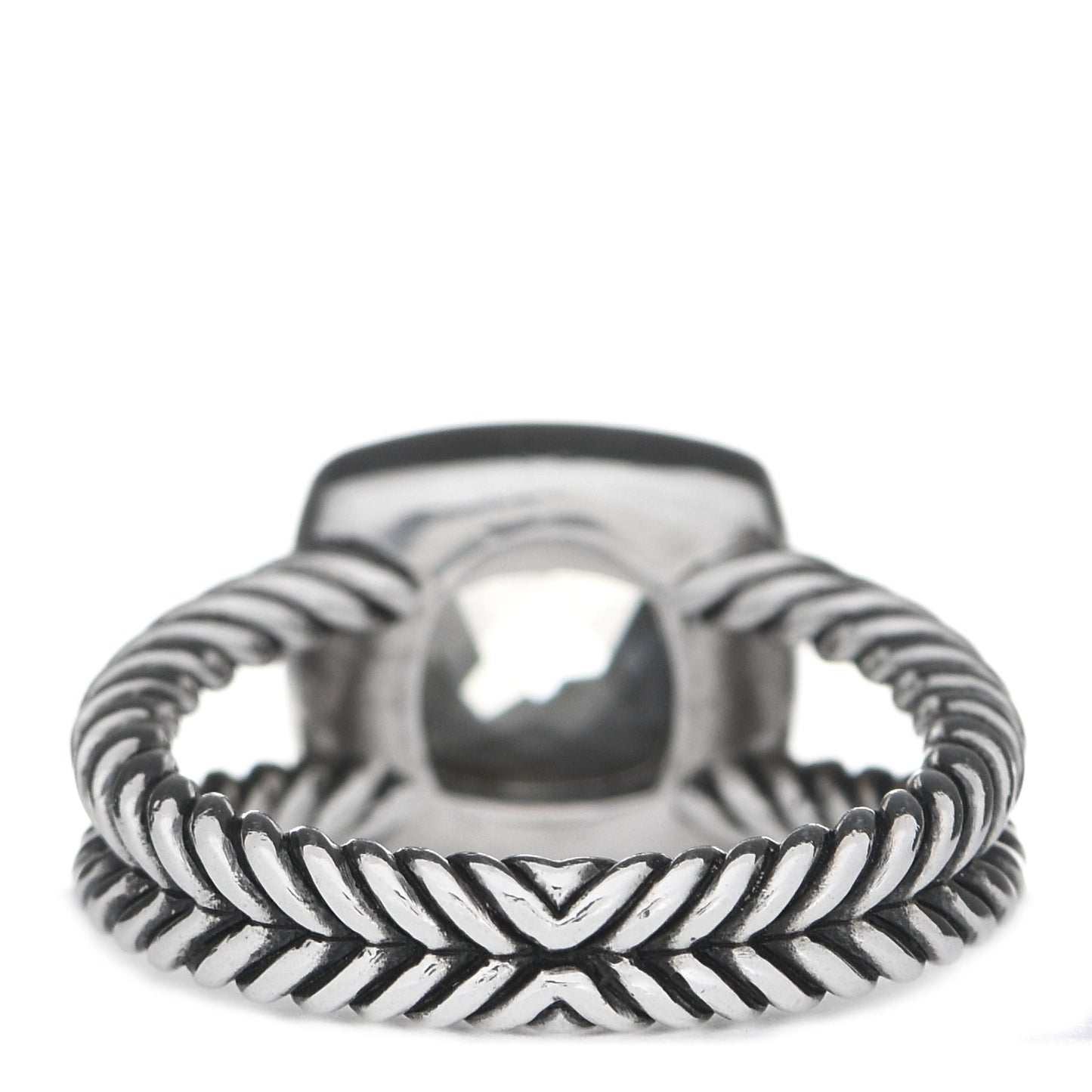 Sterling Silver Diamond Prasiolite 7mm Petite Albion Ring 52 6