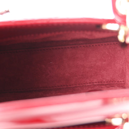 Christian Dior Patent Cannage Mini Lady Dior Red 5 of 11