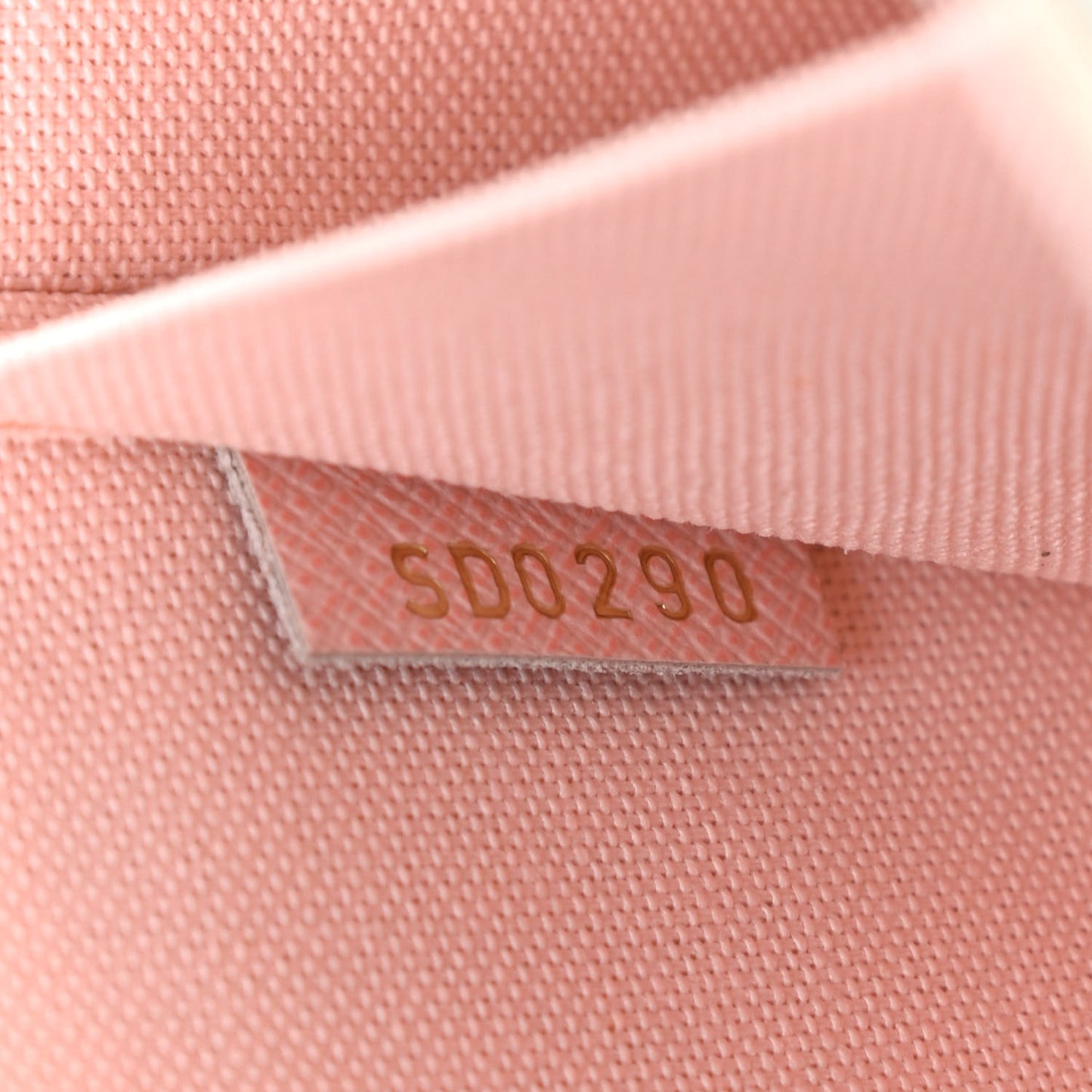 Damier Azur Pochette Felicie Chain Wallet Rose Ballerine