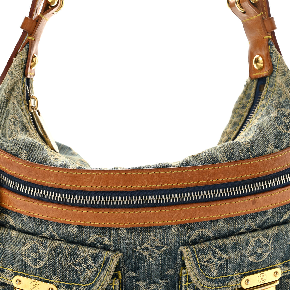 Louis Vuitton Monogram Denim Baggy PM Blue 8 of 13