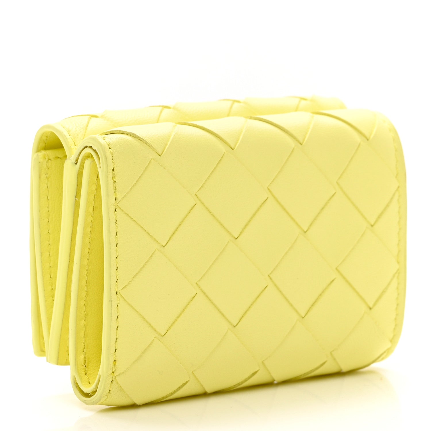 Bottega Veneta Nappa Intrecciato Trifold Wallet Kiwi 2 of 8