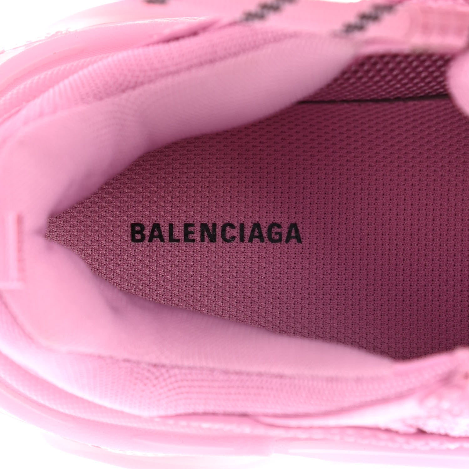 Balenciaga Fabric Mesh Clear Sole Womens Triple S Sneakers 35 Pink 7 of 8