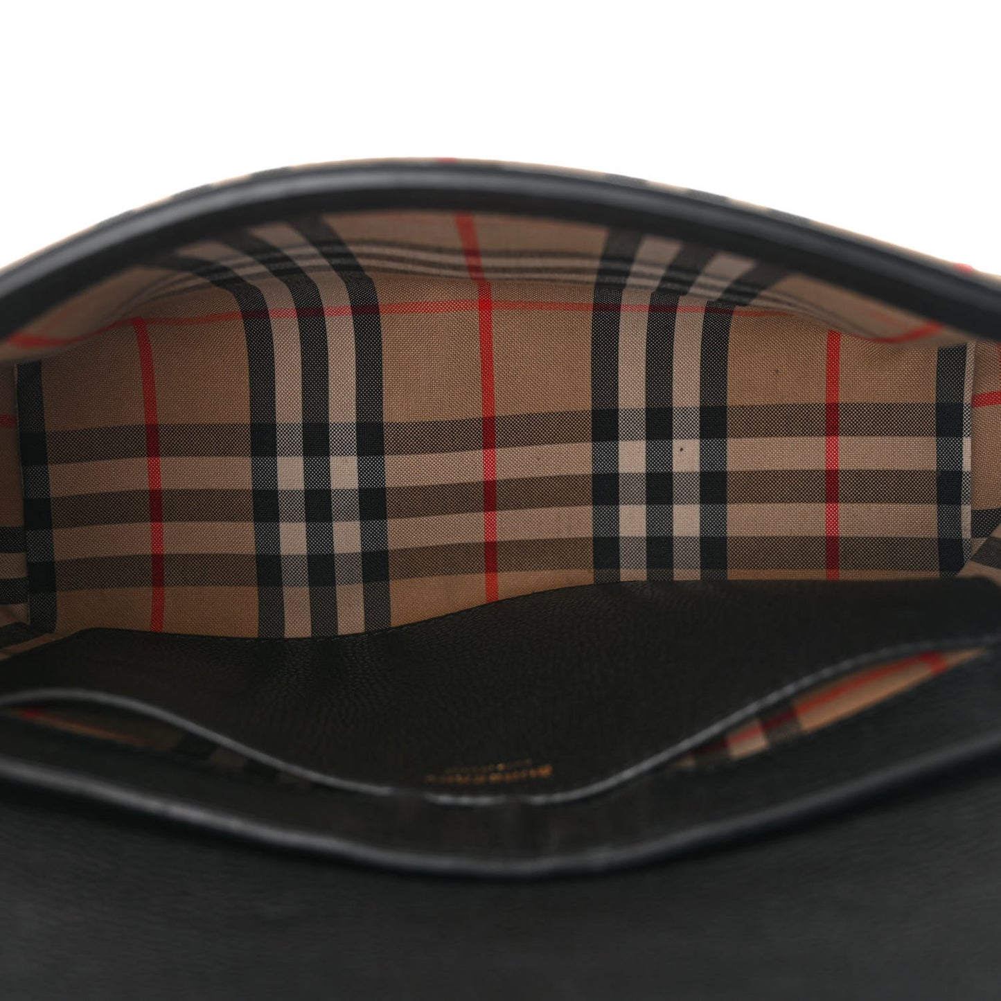 Grainy Calfskin Vintage Check Note Crossbody Bag Black