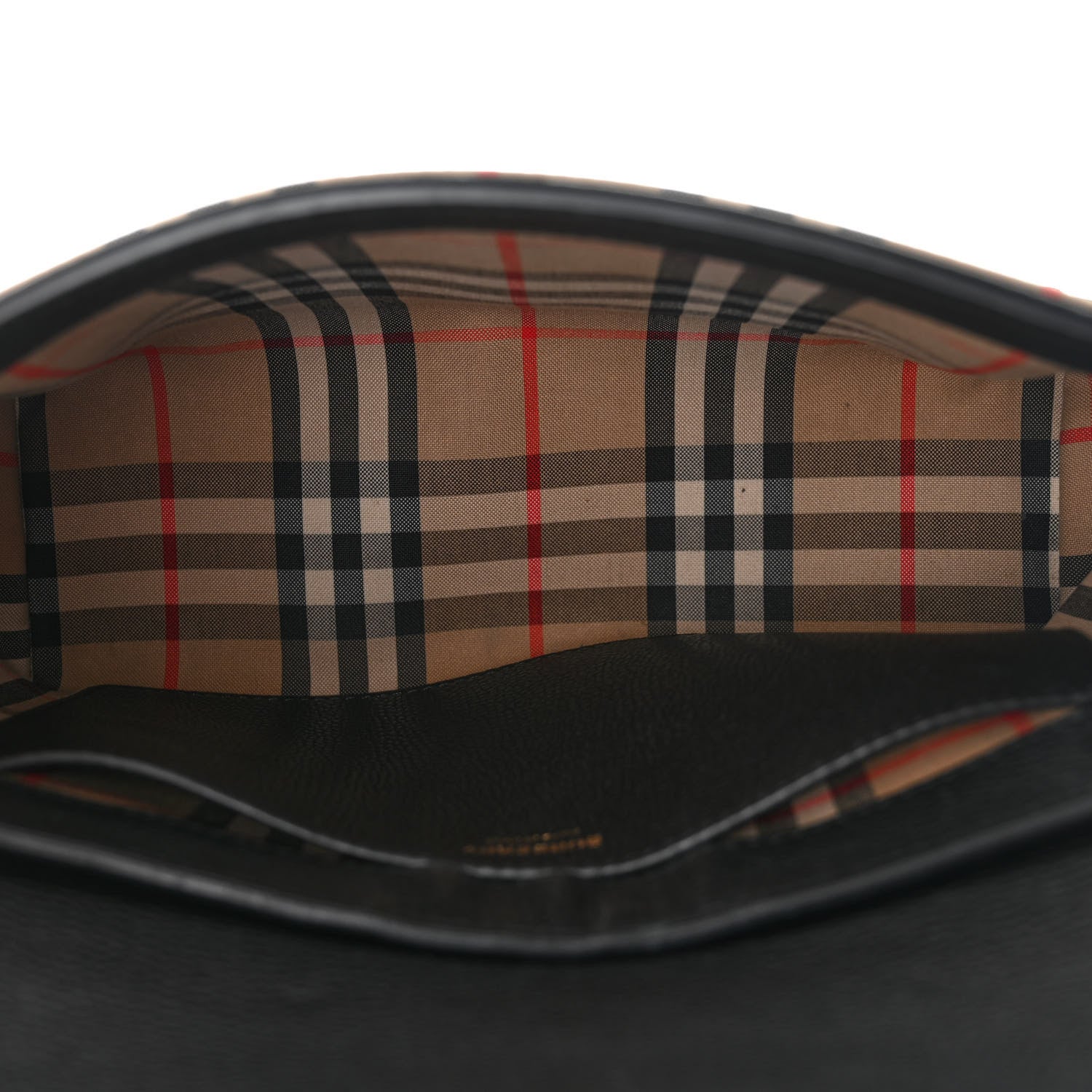 Burberry Grainy Calfskin Vintage Check Note Crossbody Bag Black 5 of 15