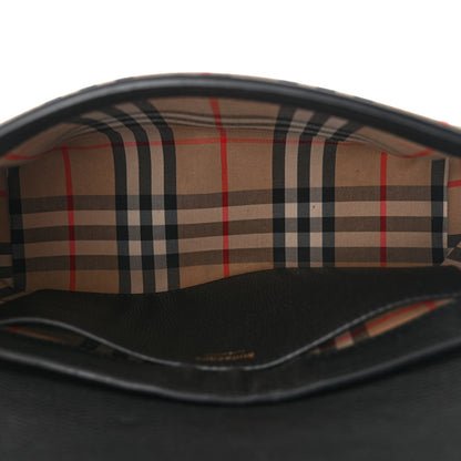 Burberry Grainy Calfskin Vintage Check Note Crossbody Bag Black 5 of 15