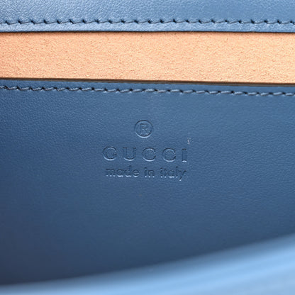 Gucci Calfskin Matelasse Aria Mini GG Marmont Shoulder Bag Clear Blue 6 of 10