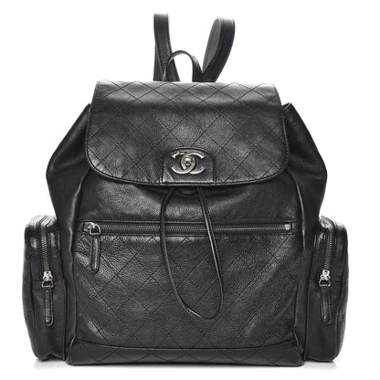Chanel Grained Calfskin Pocket Backpack Black 1 of 7