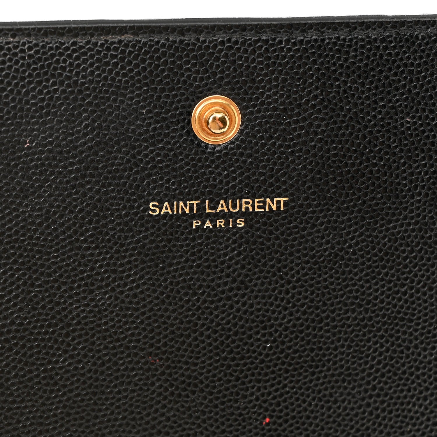 Saint Laurent Grain De Poudre Monogram Chain Wallet Black 7 of 17