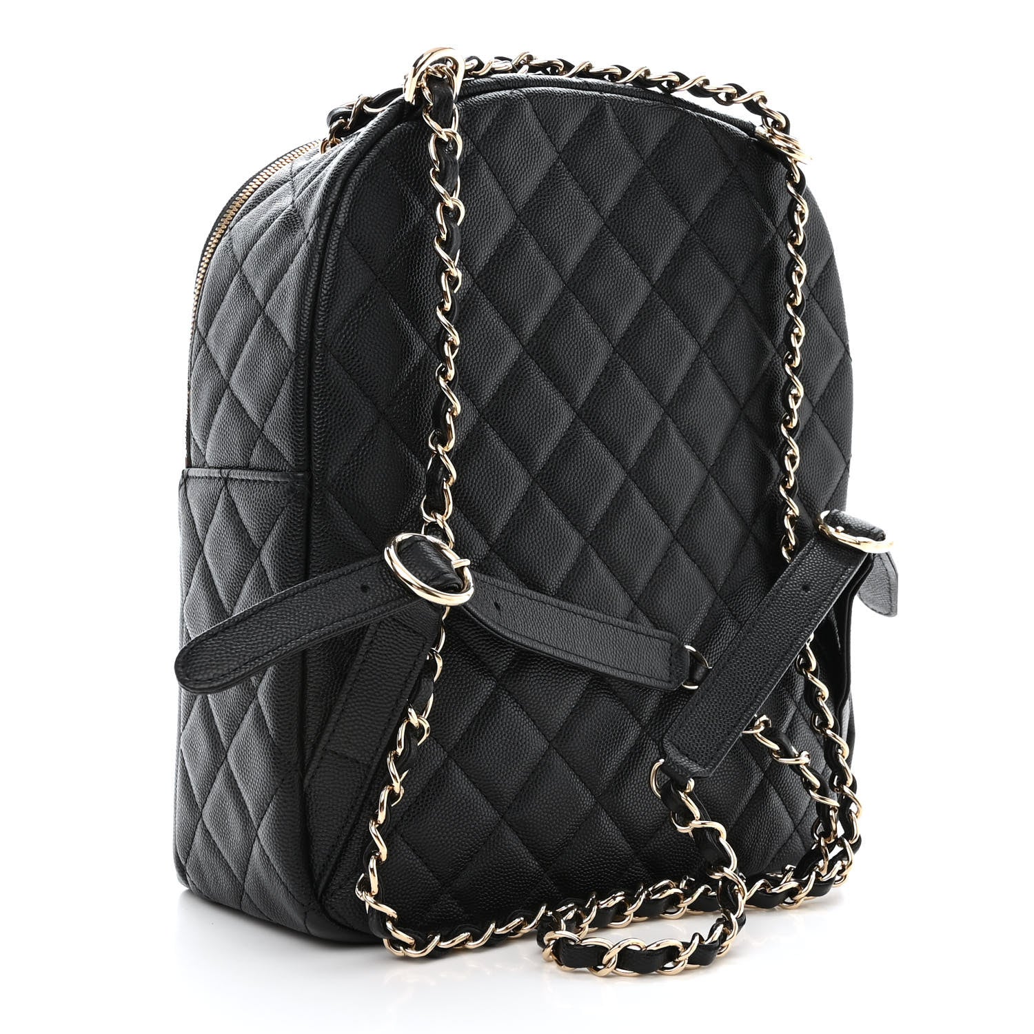 Chanel Caviar Quilted Medium Zip Around Backpack Black 3 of 10